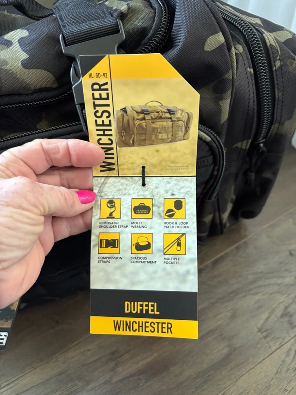 Highland Tactical Winchester Duffle,Molle Webbing,removable straps,compartments